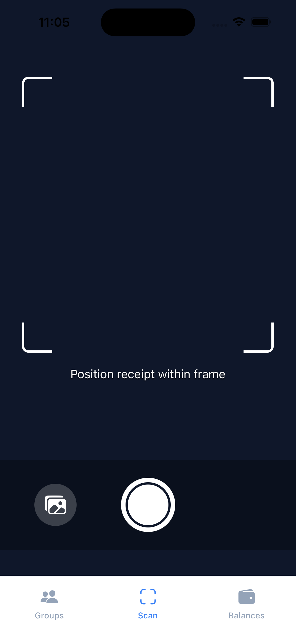 Scan receipts with your camera